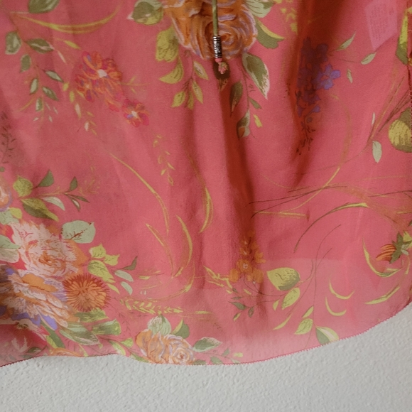 CABI Sheer Silk Floral Blouse, S - Picture 3 of 9